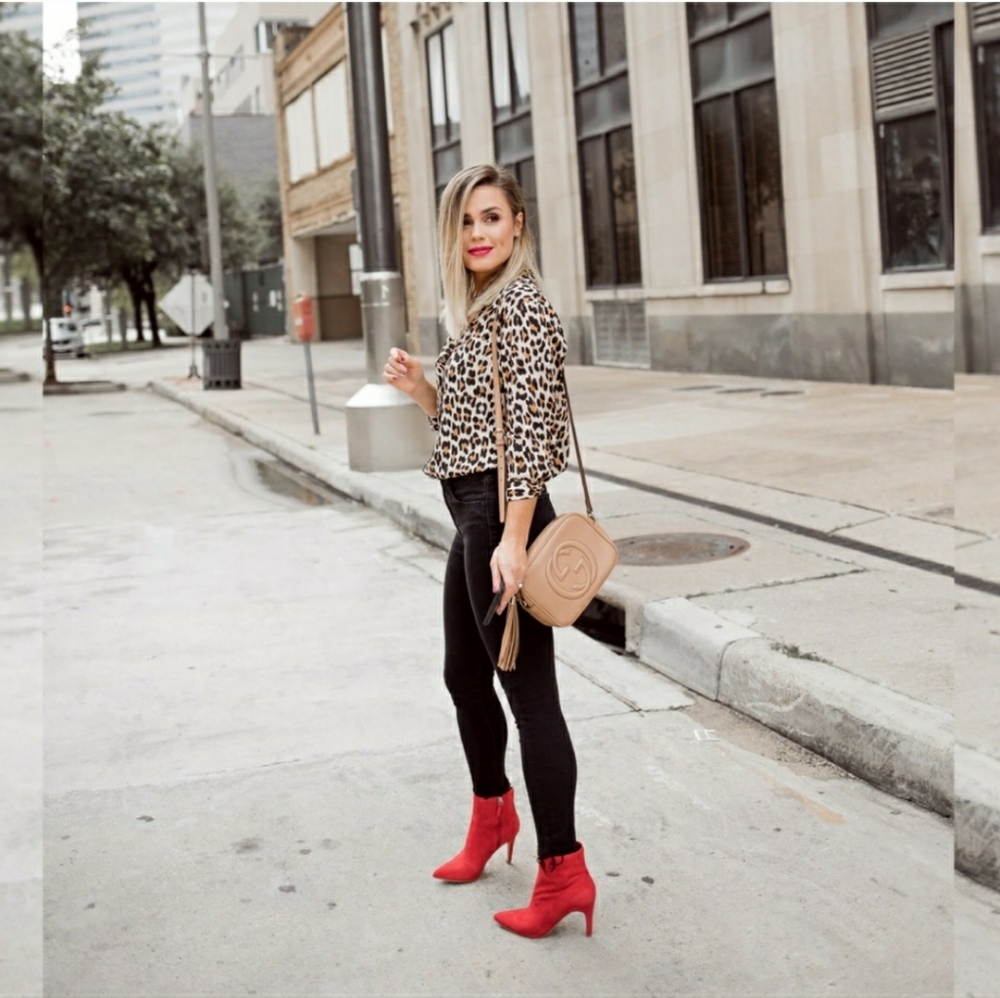Red Ankle Boots - Picture 3 of 10